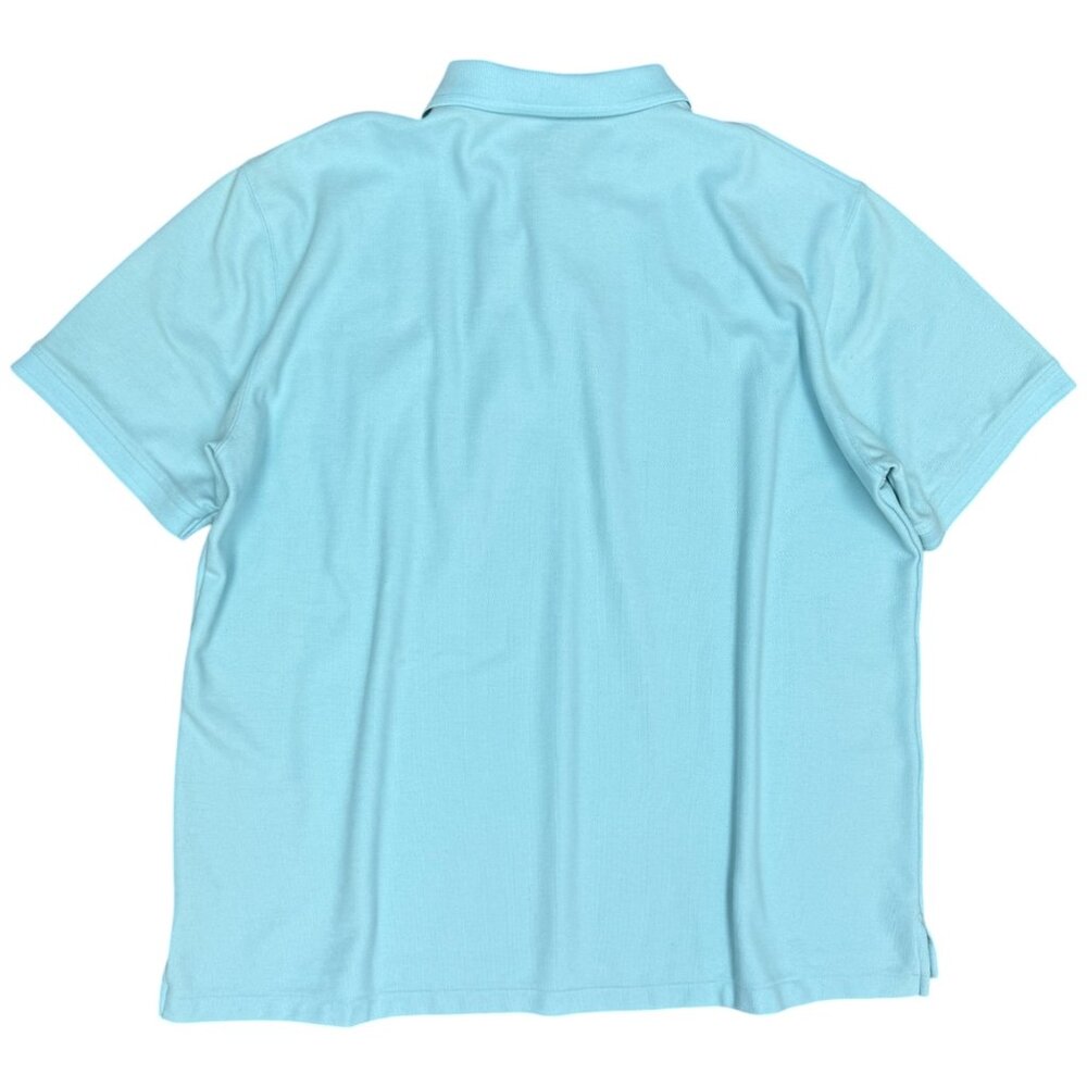 Men's L.L. BEAN Traditional Fit Woven Polo‎ Short Sleeve Blue | Size XXL Tall - Picture 3 of 5